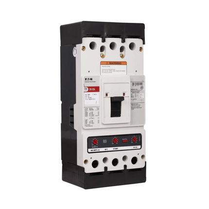 Eaton Series C complete molded case circuit breaker, K-frame, DK, Complete breaker, Fixed thermal, fixed magnetic trip type, Three-pole, 400A, 240 Vac, 250 Vdc, 65 kAIC at 240 Vac, 10 kAIC at 250 Vdc, Without terminals, 50/60 Hz