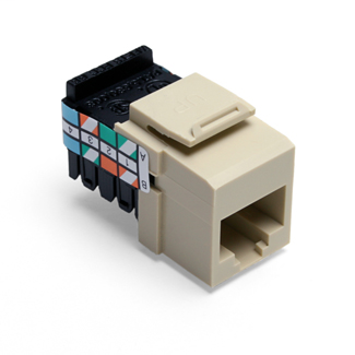 Cat 3 QuickPort Jack, Ivory
