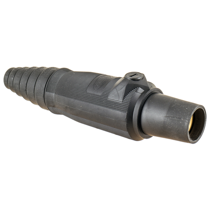 Heavy Duty Products, Single Pole Devices, Industrial Grade, Female, Plug, 400A 600V AC/DC, Single Conductor, Double Set Screws, Black