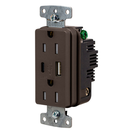 USB Charger Duplex Receptacle, 15A 125V,2-Pole 3-Wire Grounding