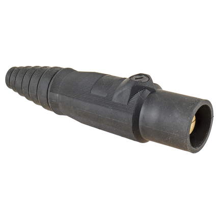 Heavy Duty Products, Single Pole Devices, Industrial Grade, Male, Plug, 300A, 600V AC/DC, Single Conductor, Double Set Screws, Black