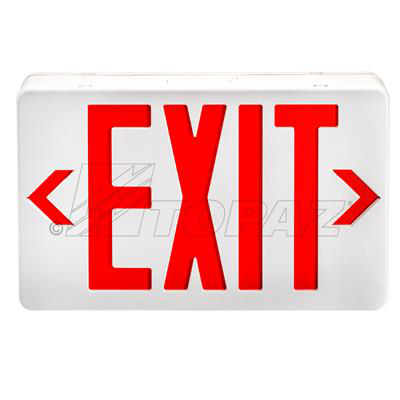 LED Compact Red Exit With Battery Backup