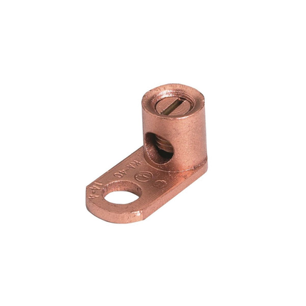 Cu  Direct Burial Ground Terminal, #10 AWG Sol-#8 AWG Str, #10 Hole Size, Stainless Steel H/W