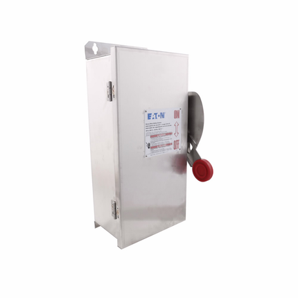 Eaton Enhanced visible blade single-throw safety switch, Corrosion resistant, 30 A, NEMA 4X, 304 stainless steel, Class H, Neutral, Three-pole, Four-wire, 240 V, Max Hp: 1.5, 3/ 3, 7.5/ 5 hp (1,3PH @Std/TD, 250 Vdc), #14-#2 Cu/Al