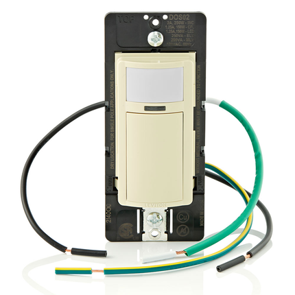 Decora Occupancy Motion Sensor Light Switch, Auto-On, 2A, Residential Grade, Single Pole