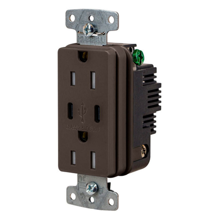 USB Charger Duplex Receptacle, 15A 125V,2-Pole 3-Wire Grounding
