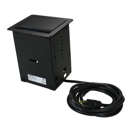 InteGreat™ A/V TABLE BOX WITH USB, CORD ENDED, BLACK