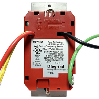 Wattstopper® Multi-Way Dual Technology Occupancy Sensor, Single-Relay, 120/277V, Red