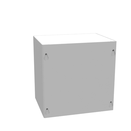 8x6x8 Screw Cover Type 1 UL Steel No KO Gray Cover w/ Teardrop Slots Holes In Back