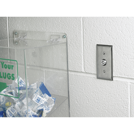 Wallplates and Boxes, Metallic Plates, 1- Gang, 1) Security Opening, Standard Size, Stainless Steel