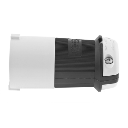 Locking Devices, Twist-Lock®, Safety Shroud, Male Plug, 20A 125V, 2-Pole 3-Wire Grounding, L5-20P, Screw Terminal, Black and White