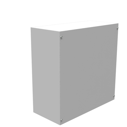 18x8x18 Screw Cover Type 1 UL Steel No KO Gray Cover w/ Teardrop Slots Holes In Back