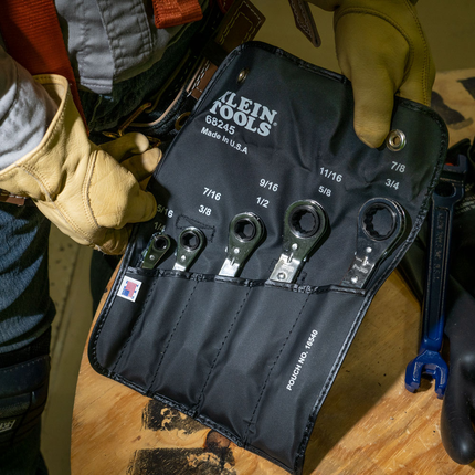 Reversible Ratcheting Box Wrench Set, 5-Piece