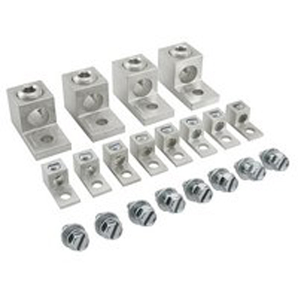 Aluminum Transformer Lug Kit, Dual Rated, Includes (3) TA-250, (22) TA-600, (3) 1/4-20 x 3/4 Bolts, (3) 1/4-20 Nuts, (16) 3/8-16 x 2 Bolts, (16) 3/8-16 Nuts, (16) 3/8 Flat Washer