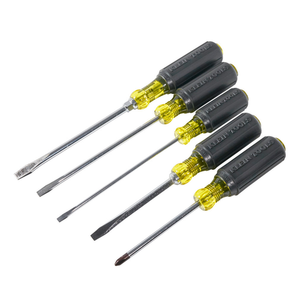Screwdriver Set, Slotted and Phillips, 5-Piece