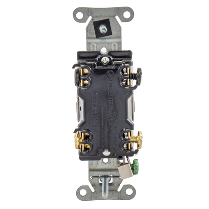 Switches and Lighting Controls, Toggle Switch, Commercial Grade, Four Way, 20A 120/277V AC, Back and Side Wired, White Toggle