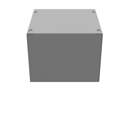 8x6x8 Screw Cover Type 1 UL Steel No KO Gray Cover w/ Teardrop Slots Holes In Back