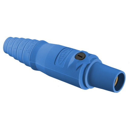 Heavy Duty Products, Single Pole Devices, Industrial Grade, Female, Plug, 300A 600V AC/DC, Single Conductor, Double Set Screws, Blue