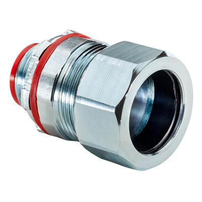 2” Rigid Raintight Connector, Compression Type with Insulated Throat, Steel