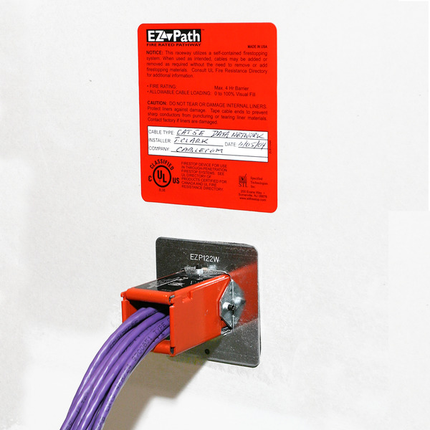 EZ-Path Series 22 Fire-Rated Pathway Kit, Full kit with device, wall plates & labels