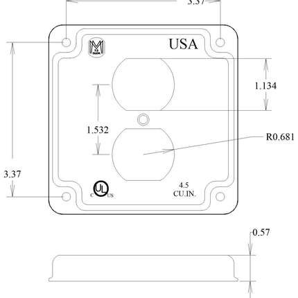 11402, Electrical Square Box Cover