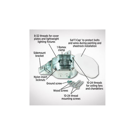 Sidemount Plus Fan Box, 1-1/2-Inch Deep