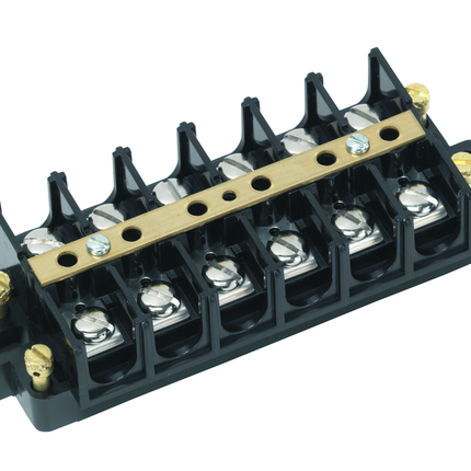 Terminal Strip, Shorting Block, 4-Pole, 22-6 AWG