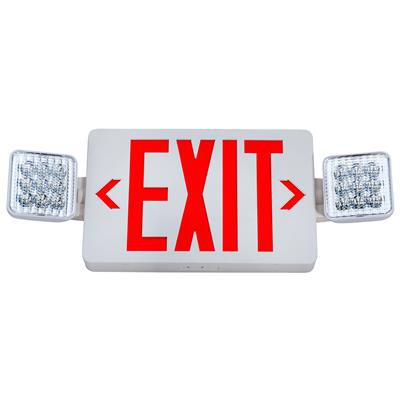 LED Red Exit & Emergency Combo Remote Capable