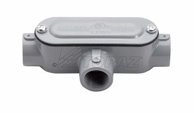 1/2" Threaded T Type Rigid Conduit Body with Cover & Gasket