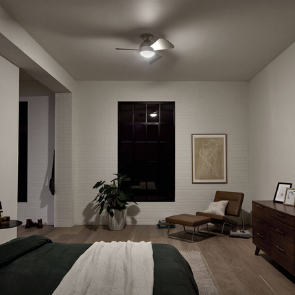 Sola LED 34" Fan Brushed Nickel