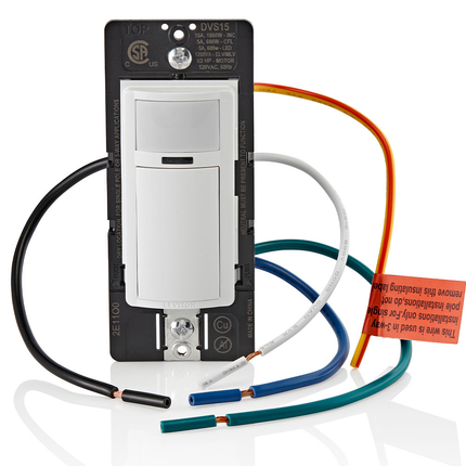 Decora Vacancy Motion Sensor Light Switch, Manual-On, 15A, Residential Grade, Single Pole, Multi-Way or Multi-Sensor