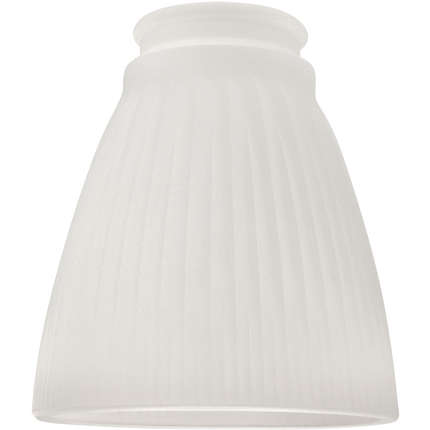 2 1/4" Glass- Frosted Ribbed Cone