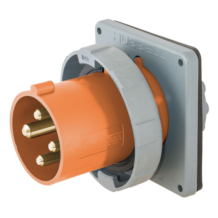 IEC Pin and Sleeve Male Flanged Inlet 30A Watertight