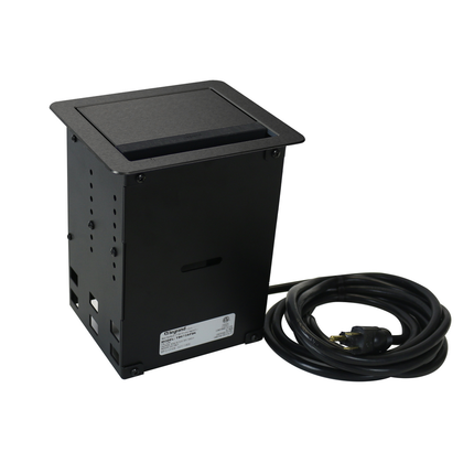 InteGreat™ A/V TABLE BOX WITH USB, CORD ENDED, BLACK