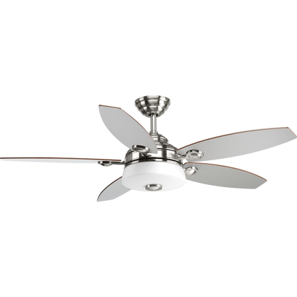 54" 5 Blade Fan w/ LED Light in Brushed Nickel