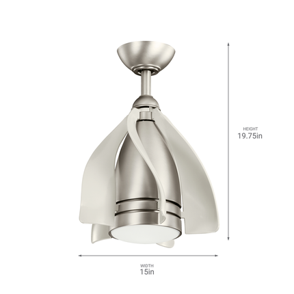 Terna™ LED 15" Fan Brushed Nickel