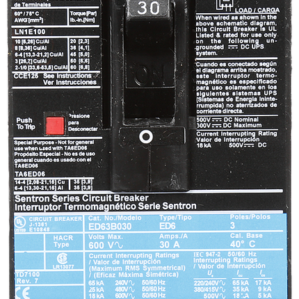 BRKR ED6 3P 600V 30A