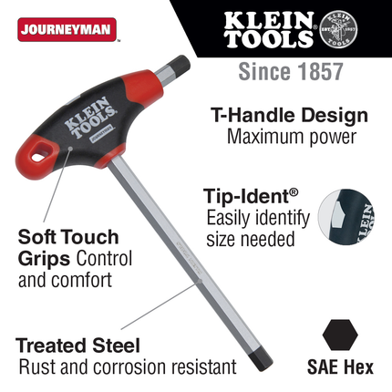 1/2-Inch Hex Key, Journeyman™ T-Handle, 6-Inch