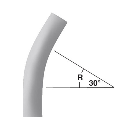 1-1/2 in. x 30-Degree x 24 in. Radius Plain End Schedule 40 Special Radius Elbow
