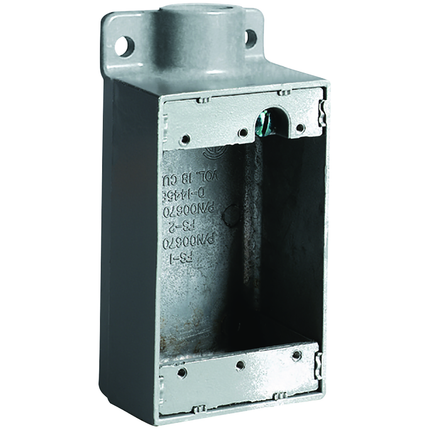 ¾"Iron, Shallow Dead End Device Box