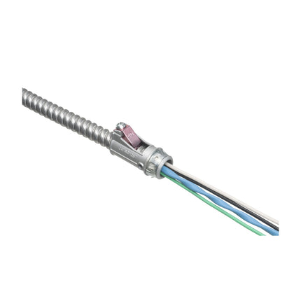 4110ST Zinc die-cast, 1/2" Knockout MC cable connector