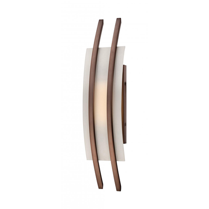 Trax - LED Wall Sconce with Frosted Glass - Hazel Bronze Finish