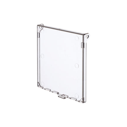 Drybox adapter with non metallic cover and base. two gang. Vertical clear cover. Depth 2.9"