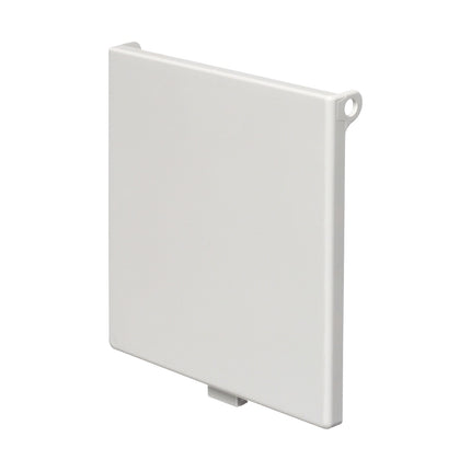 Drybox adapter with non metallic cover and base. two gang. Vertical white paintable cover. Depth 2.9"