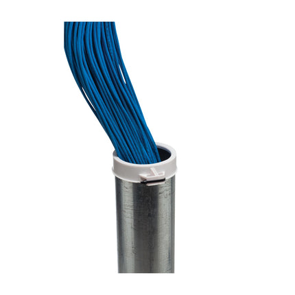Split Insulating bushing, press fit, holds firmly in place while pulling cables. Can also be used for Rigid, IMC, and PVC rigid conduit. Trade Size 4"