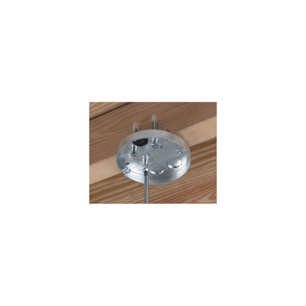 Steel pan box, fan and fixture rated mounting boxes. 70lb fan, 200lb fixture rated. For 1/2" and 5/8" drywall. 6.0 cu.