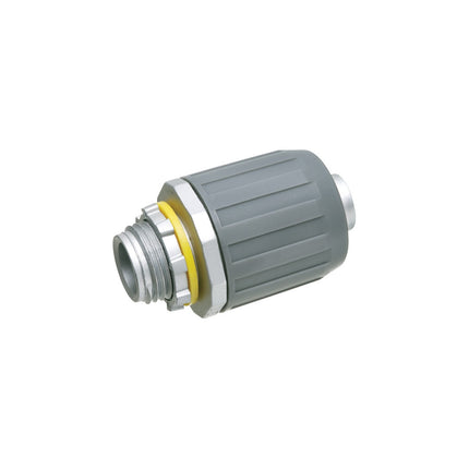 SNAP2IT zinc die-cast, push on, metallic, liquid tight connector. Trade Size 1/2".