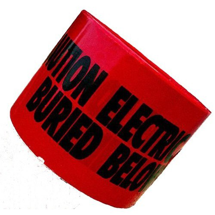 Underground Tape 'Caution Buried Electric Line Below' (6” X 1000Ft Red)