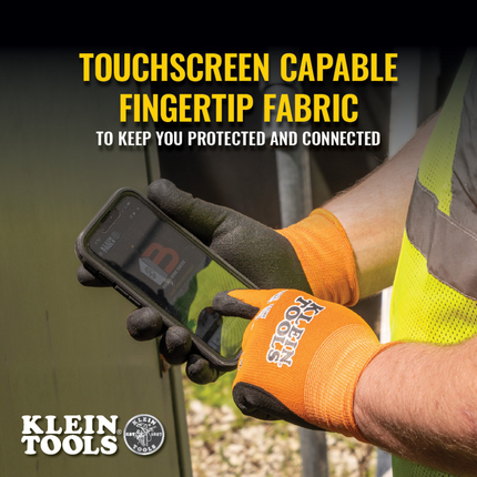 Knit Dipped Gloves, Cut Level A1, Touchscreen, Small, 2-Pair