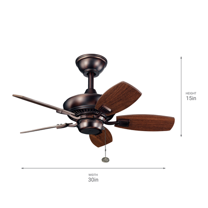 Canfield 30" Fan Oil Brushed Bronze